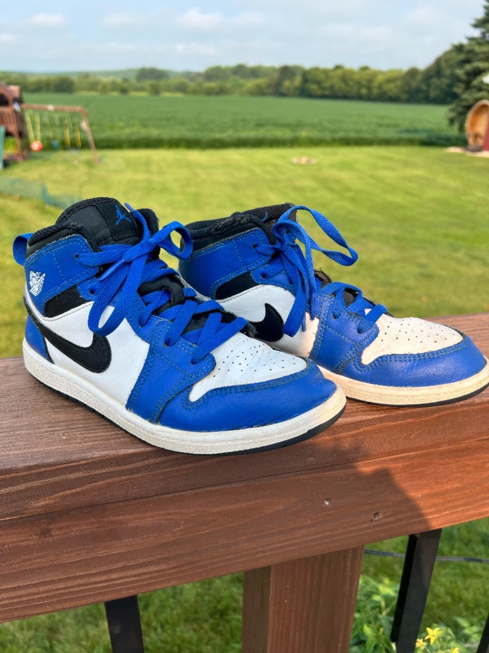 Air Jordan 1 Mid - Game Royal Blue/Black/White - Youth Size 3Y